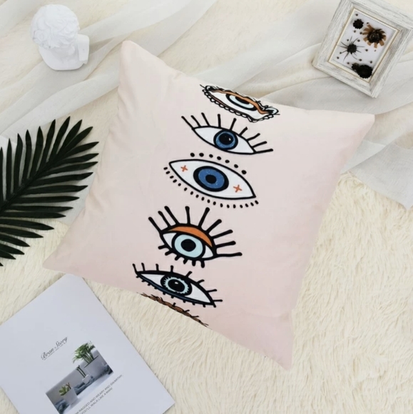 Other - Boho eye print throw pillow cover